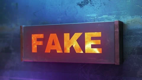 Electronic display showing red light message Fake Video stock 264842712