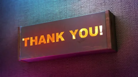 Electronic display showing red light message Thank You! Stock Footage 268596877