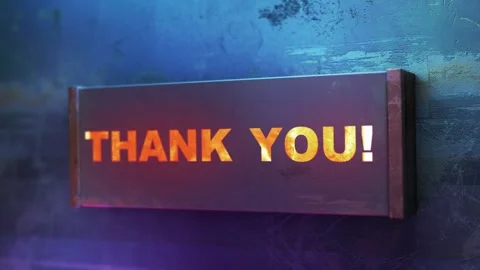 Electronic display showing red light message Thank You! Stock Footage 268596990