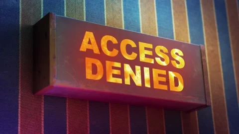 Electronic display showing red light message ACCESS DENIED! Stock Footage 268597216