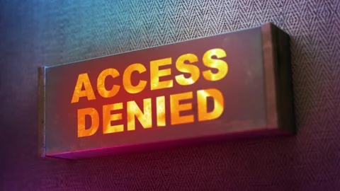 Electronic display showing red light message ACCESS DENIED! Stock Footage 268597228