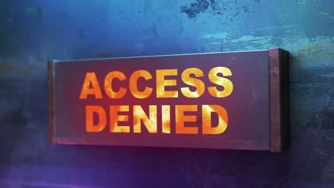 Electronic display showing red light message ACCESS DENIED! Stock Footage 268597237