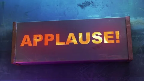 Electronic display showing red light message APPLAUSE! Stock Footage 268597682