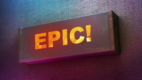 Electronic display showing red light message EPIC! Stock Footage 268597841