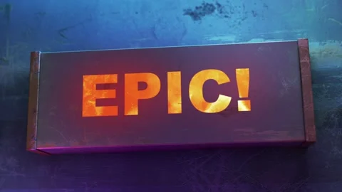 Electronic display showing red light message EPIC! Stock Footage 268597870