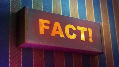 Electronic display showing red light message Fact! Stock Footage 268597873