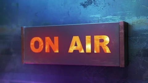 Electronic display showing red light message ON AIR Stock-Footage 268598108