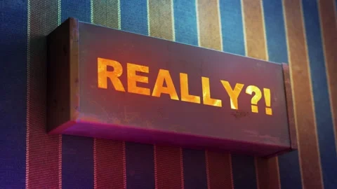 Electronic display showing red light message Really??? Stock Footage 268598813