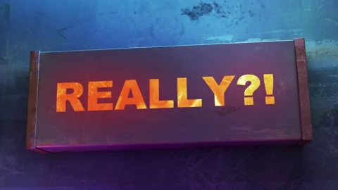 Electronic display showing red light message Really??? Stock Footage 268598905