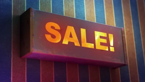 Electronic display showing red light message SALE! Stock Footage 268599199