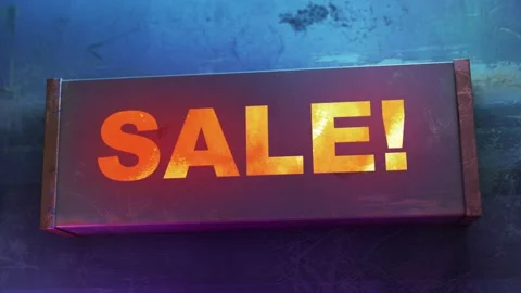 Electronic display showing red light message SALE! Stock Footage 268599523