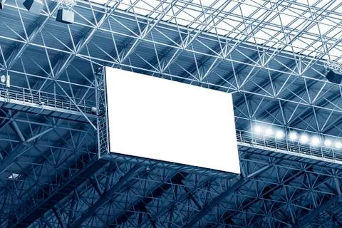 Electronic display at stadium Stock Photos