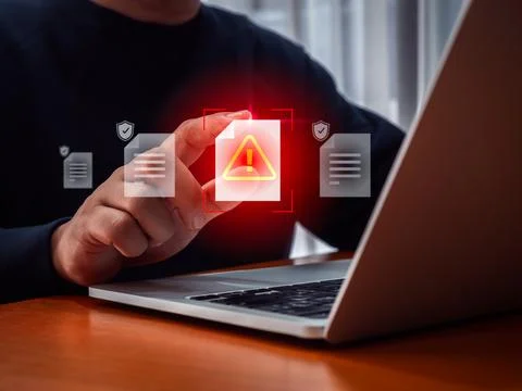 Electronic document check and data information searching tools concept. Ale.. Foto stock