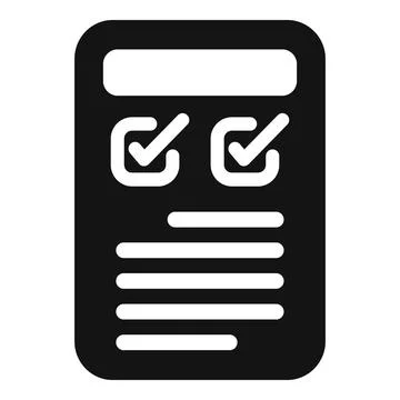 Electronic document with check marks, online survey, digital form, or checklist Illustrazione stock