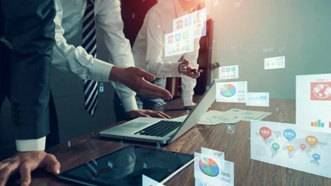 Electronic Document concept. Electronic application. Paperless work. Digital tra Stock-Footage 169424847