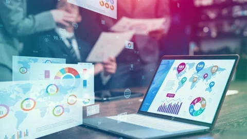 Electronic Document concept. Electronic application. Paperless work. Digital tra Stock Footage 169424868