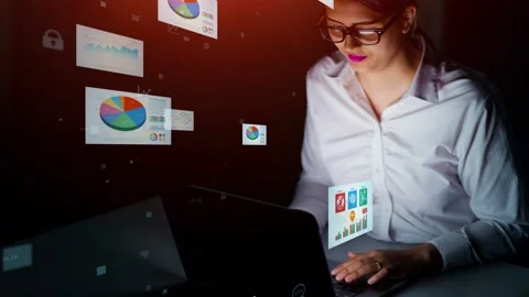 Electronic Document concept. Electronic application. Paperless work. Digital tra Stock Footage 169424976