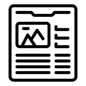 Electronic document containing image and text editing interface Stock Illustration