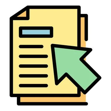 Electronic documents icon color outline vector Stock-Illustration