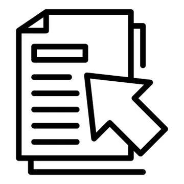 Electronic documents icon, outline style Stock-Illustration