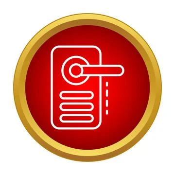 Electronic door lock icon showing smart security access Stock Illustration