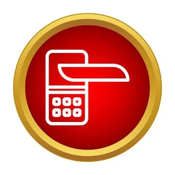 Electronic door lock with keypad for security access Stock Illustration