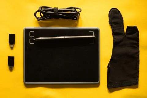 Electronic drawing pen tablet Stock Photos