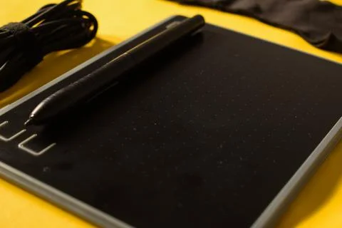 Electronic drawing pen tablet Stock Photos