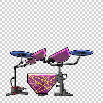 Electronic drum set illustration Stock Illustration