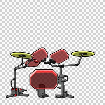 Electronic drum set illustration Stock Illustration