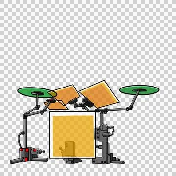 Electronic drum set illustration Stock Illustration