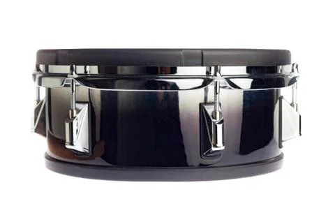 Electronic drum snare side view isolated on white Stock Photos