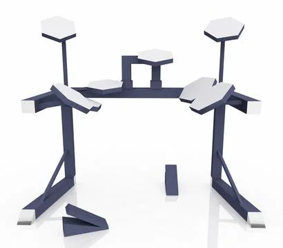 Electronic drums against a white background Stock Illustration