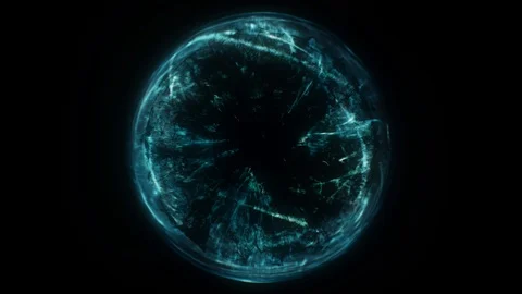 Electronic effects of a quantum mechanical scene Stock Footage 91727001