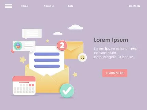 Electronic email message web page vector design Stock Illustration