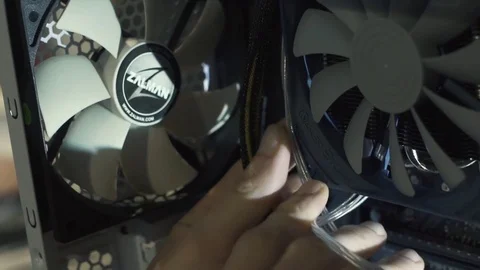 Electronic engineer of computer technology. Maintenance computer cpu hardware Stock Footage 81545831