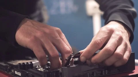 Electronic engineer of computer technology. Maintenance computer cpu hardware Video stock 81558724