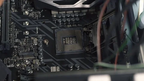 Electronic engineer of computer technology. Maintenance computer cpu hardware Stock Footage 81559433