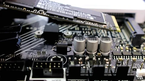 Electronic engineer of computer technology. Maintenance computer cpu hardware up Stock Footage 164797726