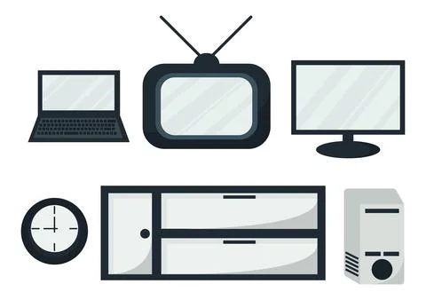 Electronic equipment illustration Stock Illustration