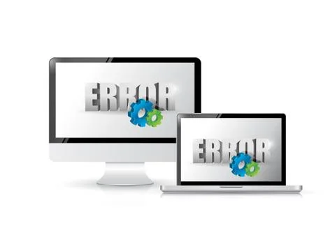 Electronic error illustration design Stock Illustration