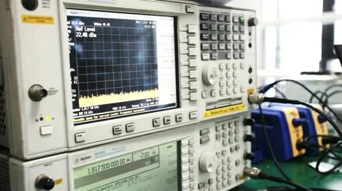 Electronic experiment equipment working Video stock 22158059