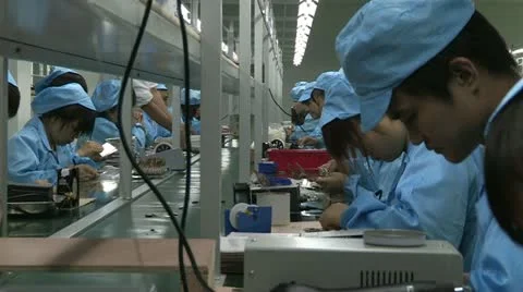 Electronic factory in China Video stock 10829894