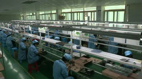Electronic factory in China Video stock 10829970