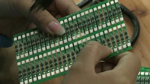 Electronic factory in China Video stock 10829986