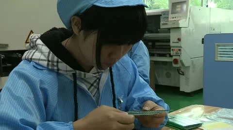 Electronic factory in China Video stock 10830002