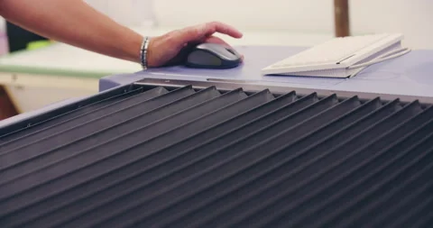 Electronic factory worker test printed circuit board, close up shot. Stock Footage 136247284