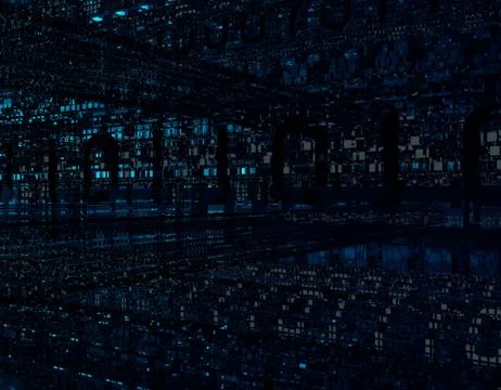 Electronic financial technology, network data program Illustration