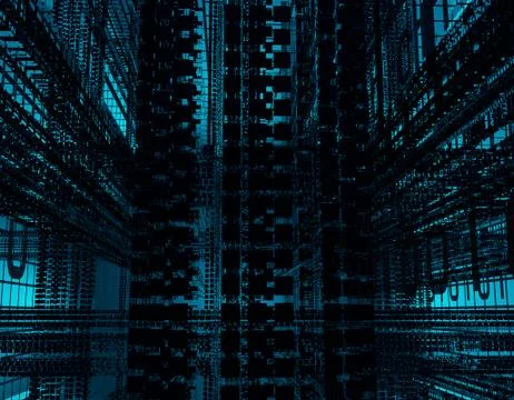 Electronic financial technology, network data program Illustration