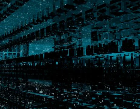 Electronic financial technology, network data program Illustrazione stock